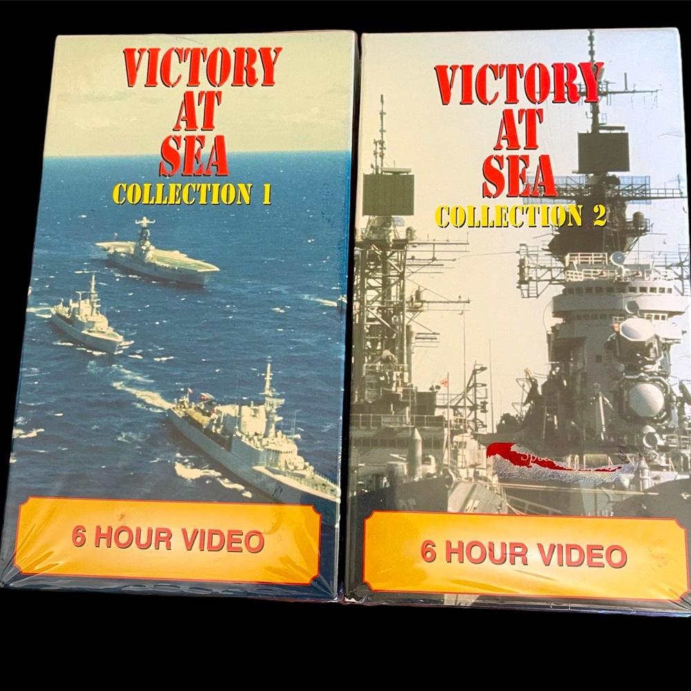 Sealed 2 Victory At Sea VHS Tapes, Collection 1 & 2, Vintage 90s